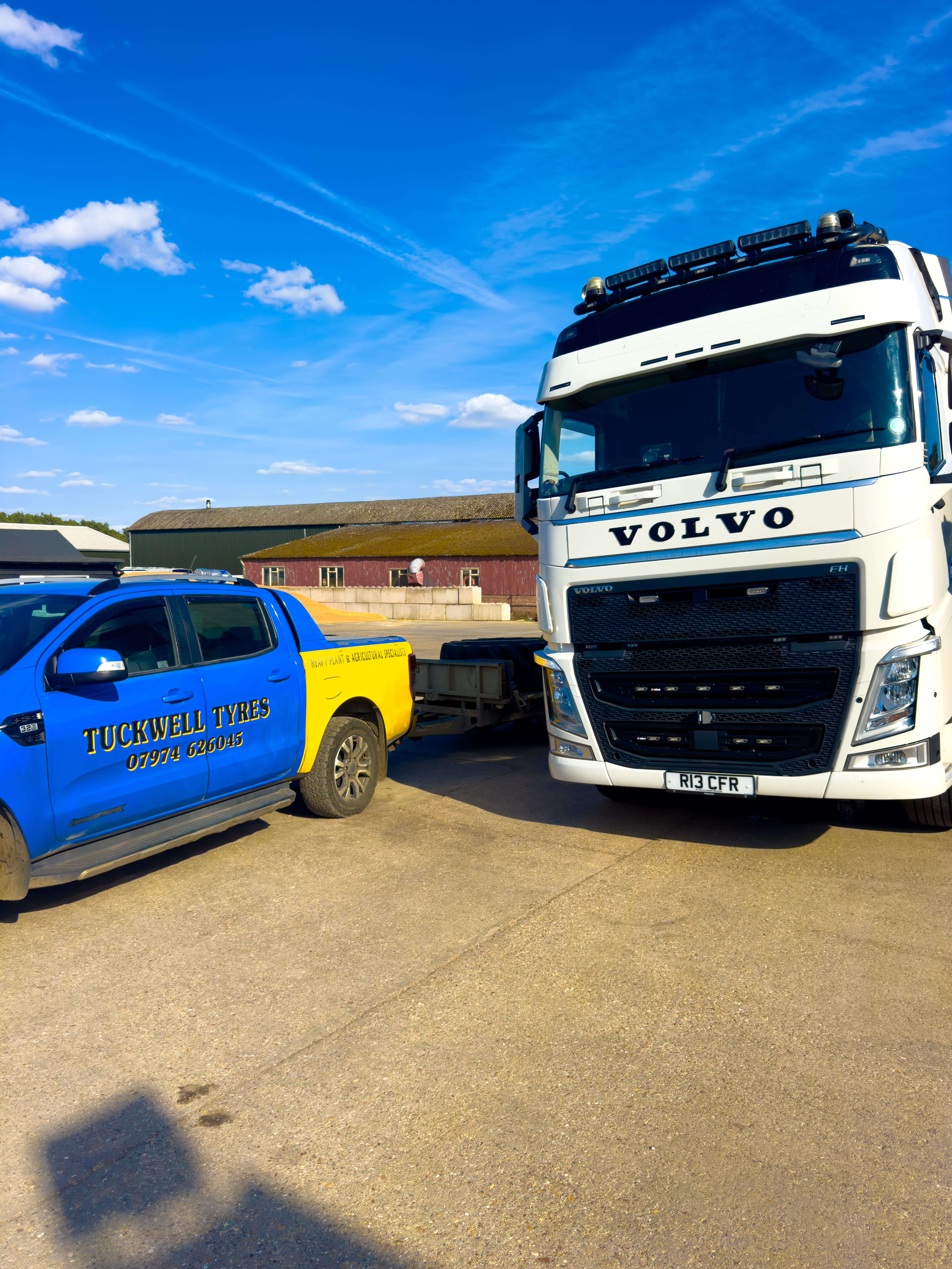Truck and trailer tyre work